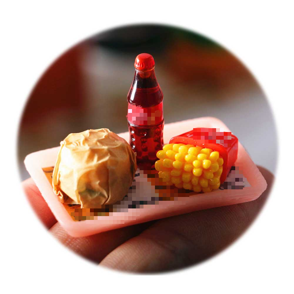 Accessoires Nourriture Miniature 1:12 Pour Maison De Poupée - Steak, Hamburger, Frites Détaillés