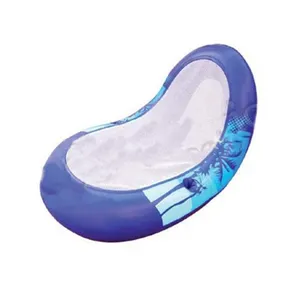 नेट के साथ Inflatable समुद्र तट हवाई गद्दे पीवीसी समुद्र तट कुर्सी