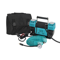 Nouveau courant nominal 45A compresseur d'air robuste pompe à Air DC 12V Double cylindre gonfleur de pneu de voiture 120L pompe de gonflage en métal