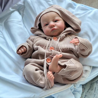 Poupée Reborn réaliste nouveau-né de 48 cm (18 pouces) en silicone, mignonne, jouet DIY, poupée artisanale, cadeau tendance pour enfants, peau visible
