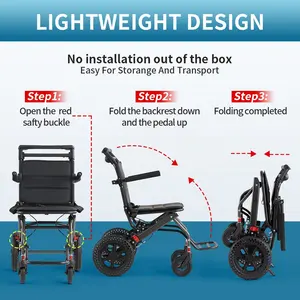A cadeira de rodas dobrável simples é conveniente para os idosos e deficientes para viajar