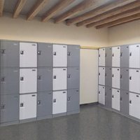Armoires de rangement pour vestiaires de gym en plastique ABS durable, serrure à combinaison, montage facile, casiers intelligents, prix usine TOPPLA