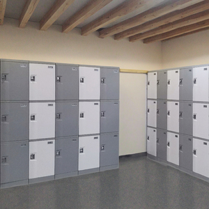 Durable ABS Plastic Gym Locker Storage Cabinets <b>Combination</b> Key <b>Lock</b> Easy Assembly <b>Smart</b> Lockers Offices Factory Price TOPPLA - Product Image 3