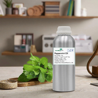 Huile essentielle de menthe poivrée à vente chaude, huile de menthe poivrée 100% pure et naturelle pour le massage musculaire, produits rafraîchissants, diffuseur d'arômes