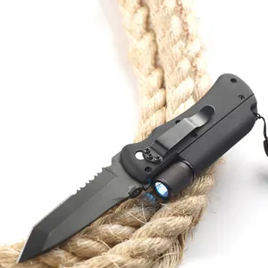 JELOCAMP OEM Outdoor survival kit Fire Starter Emergency Whistle LED Flashlight Hunting Multi Tool Tactical Survival Knife