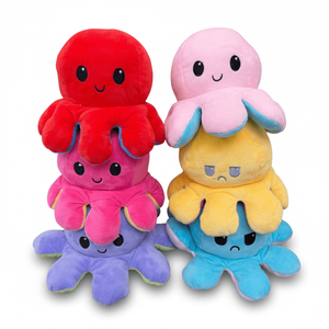 <span class=keywords><strong>Peluche</strong></span> poulpe réversible originale, poulpe à humeur changeante, <span class=keywords><strong>peluche</strong></span> en coton PP doux, coussin pour enfants et cadeaux - Product Image 5