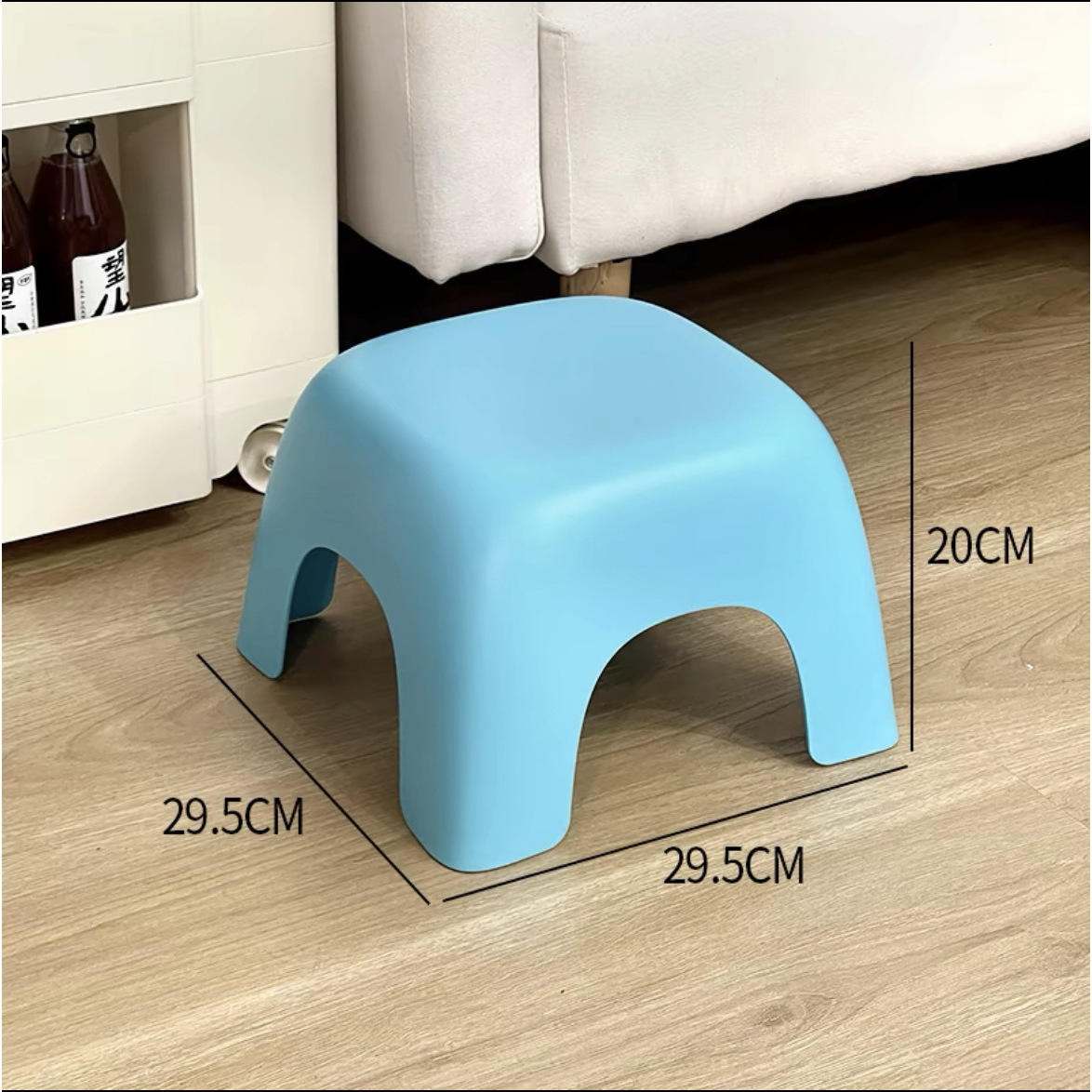 เก้าอี้สตูลสี่มุมขนาดใหญ่ [สีฟ้า]