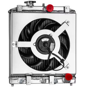 GTGMOTO Radiador de <span class=keywords><strong>2</strong></span> Filas + Cubierta de Ventilador para HONDA <span class=keywords><strong>CIVIC</strong></span> <span class=keywords><strong>EJ</strong></span>/EK/DEL SOL EG/INTEGRA DB AT 92-00 - Product Image 1