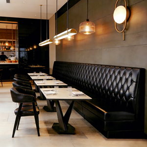 Canapé de restaurant haut de gamme avec design capitonné, taille et couleur personnalisables pour restaurants et cafés commerciaux - Product Image 2