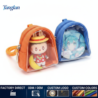 Pochette à monnaie transparente en toile mini 2026, sac porte-clés avec fenêtre transparente pour écouteurs, pièces de monnaie, breloques, jolie bourse zippée Kawaii