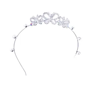 Wedding Headwear Women Elegant Crystal Stone Dotted Butterfly Tiara Headband For Girls Bridal Hairbands Hair Accessories