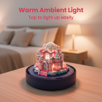 Lampe LED 5V à économie d'énergie pour sculpture 3D en papier, motif château, avec couvercle anti-poussière en acrylique transparent, utilisation sécurisée, support ODM
