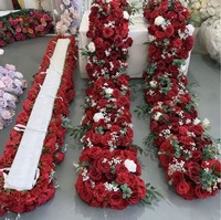 Arche de mariage artificielle personnalisée et fleurs décoratives de table pour Thanksgiving, incluant guide de chemin et toile de fond