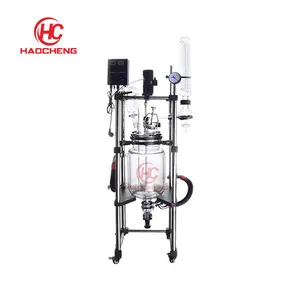 Mini réacteur en verre 10l laboratoire pyrolyse réacteurs