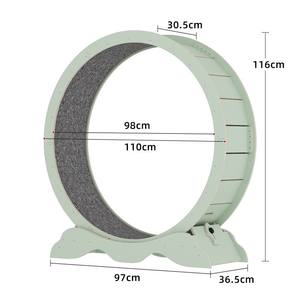 Neu Verbessertes Geräuschloses Interaktives Holz-Katzenlaufband mit Klettergerüst und Laufrad für Haustier-Fitness - Product Image 6