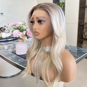 Perruque synthétique haute qualité 13*4 Lace Front, lisse ou ondulée, résistante à la chaleur, en fibre futuriste, pour femmes - Product Image 4