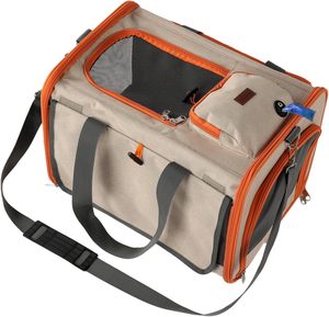 Bolsa de Transporte <span class=keywords><strong>para</strong></span> Mascotas, <span class=keywords><strong>Perros</strong></span> y Gatos, de Lona Suave, Color Gris, Impermeable, Aprobada por Aerolíneas, <span class=keywords><strong>para</strong></span> <span class=keywords><strong>Perros</strong></span> Pequeños y Grandes, Transpirable, <span class=keywords><strong>para</strong></span> Uso en Exteriores - Product Image 3