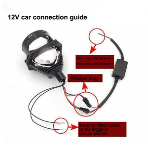 Bi LED 3 inch ống kính máy chiếu ánh sáng siêu sáng đèn pha trang bị thêm <span class=keywords><strong>xenon</strong></span> HID Halogen đèn pha cho lái xe an toàn - Product Image 6