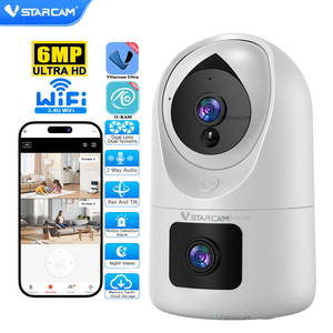 Caméra de <span class=keywords><strong>surveillance</strong></span> pour bébé CB91DR 6MP, <span class=keywords><strong>WiFi</strong></span> double bande, batterie 5200mAh, fonction de conversation à un bouton, audio bidirectionnel, détection humaine - Product Image 1