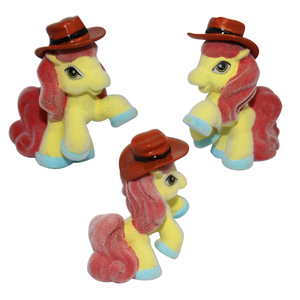 Lovely <strong>Mini</strong> Flocked Plastic <strong>Pony</strong> With Hat Doll Toy Cartoon Figures for Kids Gift - Product Image 4