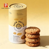 Boîte d'emballage en tube de papier kraft biodégradable de qualité alimentaire personnalisée pour chocolat, biscuits, bonbons, vente en gros