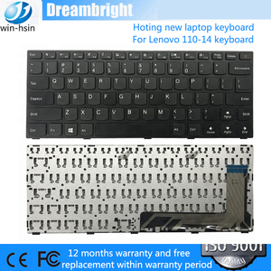 Zwart Frame Ons Laptop Toetsenbord Voor Lenovo Ideapad 110-14 110-14isk Met Aan/Uit-Knop Toetsenborden - Product Image 2