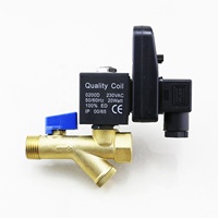 Vanne solénoïde de vidange automatique électronique OPT-B AC220V 24V 1/2'' pour réservoir d'eau et compresseur d'air