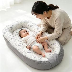 Nid de sommeil portable pour bébé, doux, respirant, respectueux de la peau, 100% coton, anti-roulement, avec fermeture éclair en mousse, bouton, bande velcro - Product Image 6