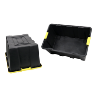 JOIN Récipient de stockage d'eau en plastique PP de 100 litres avec couvercle jaune 755mm x 510mm résistant aux intempéries