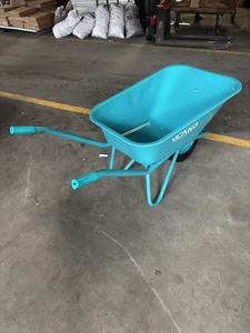 Chariot de jardin HENGYIDA avec roue pneumatique, capacité de charge de 160 kg, plateau en métal et plastique, 4.00-8, pour travaux de construction - Product Image 3