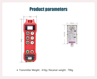 Control Remoto Inalámbrico por Radio para Grúa Eléctrica a Prueba de Agua IP67 Personalizado, Transmisor y Receptor
