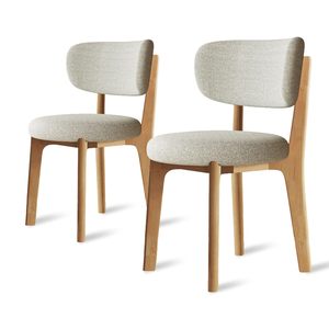 Silla de Comedor Moderna y Portátil con Marco de Madera Maciza y Asiento Acolchado con Respaldo para Comedor, Sala de Estar, Oficina en Casa, Hotel - Product Image 2