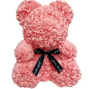 Custom Happy Valentine Geschenken 2021 Valentijnsdag Decoraties Kopen Rose Kleine Lint Bear Beren Voor Koop Sets Groothandelaren