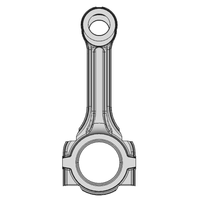 Biela de Conexión 17311-22010, Compatible con Motor Kubota V2203, Pieza de Repuesto Original 17311-22010