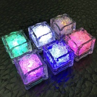 Glaçons Lumineux Activés par l'Eau, Étanches, Clignotants, à Changement de Couleur, Lumières LED, Saint-Valentin, Unisexe, Matière PVC, 14-25 Ans