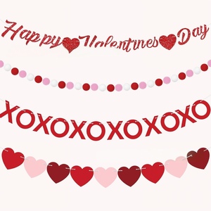 DAMAI Decoración para el Día de San Valentín, Set de Guirnaldas con Letras de Corazón, Banderines Colgantes para Fiestas, Decoración Romántica para Días Festivos, Guirnaldas de Papel - Product Image 4