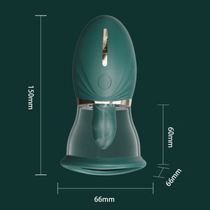 Realov Deux tasses de plaisir, vibromasseur en forme de langue magique pour le sein/les seins/le vagin, succion et léchage - Product Image 3