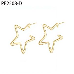 Amy Amy Star <b>Cuff</b> <b>Earrings</b> Silver Plated Alloy Women's Fashion Jewelry Gift Trendy PE2508 - Product Image 2
