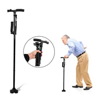 Folding Handy Walking Cane with LED Light for Old People