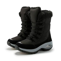 Bottes de neige imperméables et antidérapantes pour femmes, bottes de randonnée à la cheville, chaussures d'hiver chaudes et résistantes à l'abrasion pour l'extérieur