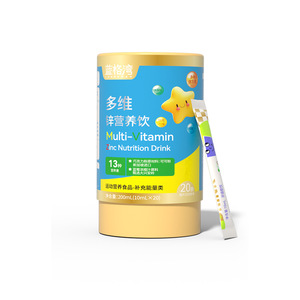 Lactato de zinc multidimensional Bluebay, antienvejecimiento nutricional para bebidas, 200ml, OEM, embalaje de latas, multivitamínico de zinc y hierro de calcio - Product Image 1