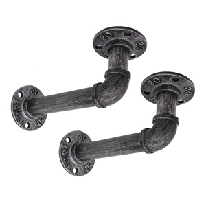 Meetvii — supports muraux flottants en acier, salle de sport industrielle en fonte, Support robuste pour tuyau, décoration en métal, fer - Product Image 4