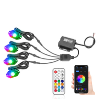 Luz LED de roca de Color RGB controlada por aplicación remota y teléfono 4 6 8 12 Vainas para camión y carretilla elevadora accesorios de luz de coche de advertencia
