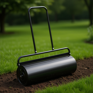 Rouleau à gazon manuel en acier noir 154467 Modèle D0100H79QIT Outil de jardin - Product Image 2