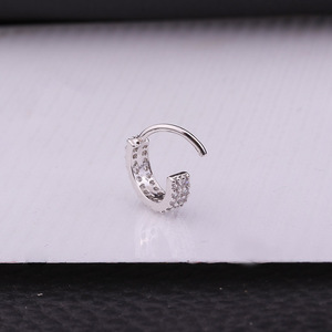 Pierres brillantes CZ en cristal et diamant, ensemble de pavé, <span class=keywords><strong>Piercing</strong></span> en or, Clip de narines, pince-nez Sexy, anneaux pour femmes, 1 pièce - Product Image 4