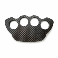 Plaque de brise-vitre en fibre de carbone à quatre doigts, pleine paume, usinée CNC, pièces en acier inoxydable personnalisées, support de panneau, tube noir pour