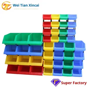 Caja de Almacenamiento de Materiales, Caja de Tornillos Reforzada para Accesorios de <span class=keywords><strong>Ferretería</strong></span>, Piezas de Componentes de Plástico HDPE, Almacenamiento Combinado en Ángulo para Almacén - Product Image 1