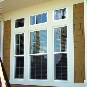 Fenêtres coulissantes verticales à simple battant de style américain, cadre en aluminium blanc, à isolation thermique améliorée, pour <span class=keywords><strong>baie</strong></span> <span class=keywords><strong>vitrée</strong></span> extérieure - Product Image 2