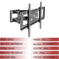 CP502 pour 32-80 ''Pouces Maison Mobile Rotatif TV Support Bras Suspendu TV Moniteur Dispiay Support Mural VESA 600*400MM Charge Max 30kg