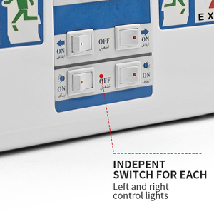 Señal de salida LED de emergencia contra incendios, de salida de luz LED, recargable, impermeable, LED, señales de salida de emergencia, señales de fuego, Luz - Product Image 6